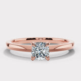 "Cara" 1 Carat Solitaire Cushion Cut Diamond Engagement Ring SSCC02