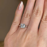 "Cara" Solitaire Cushion Cut Diamond Engagement Ring SSCC02 - HEERA DIAMONDS