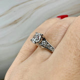 "Caro" Round Cut 2.5 Carat Diamond Shoulder Platinum Engagement Ring HEERA DIAMONDS