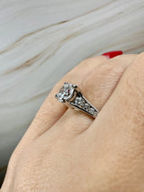 "Caro" Round Cut 2.5 Carat Diamond Shoulder Platinum Engagement Ring HEERA DIAMONDS