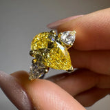 "Celestia" 2 Carat Pear Cut Lab Grown Diamond Engagement Ring SPS02 HEERA DIAMONDS