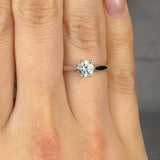 "Celestique" 0.52 Carat Round Cut Natural Diamond Solitaire Engagement Ring MDC895