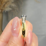 "Celvique" 0.88 Carat  Round Cut Natural Diamond Shoulder Engagement Ring MDR2799