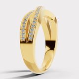 "Ciana" Crossover Grain Set 0.20ct Diamond Eternity Ring ET67