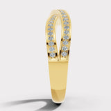 "Ciana" Crossover Grain Set 0.20ct Diamond Eternity Ring ET67
