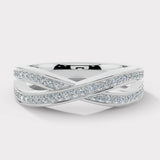 "Ciana" Crossover Grain Set 0.20ct Diamond Eternity Ring ET67