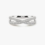 "Ciana" Crossover Grain Set 0.20ct Diamond Eternity Ring ET67