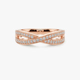 "Ciana" Crossover Grain Set 0.20ct Diamond Eternity Ring ET67