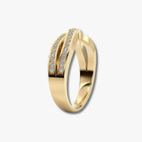 "Ciana" Crossover Grain Set 0.20ct Diamond Eternity Ring ET67