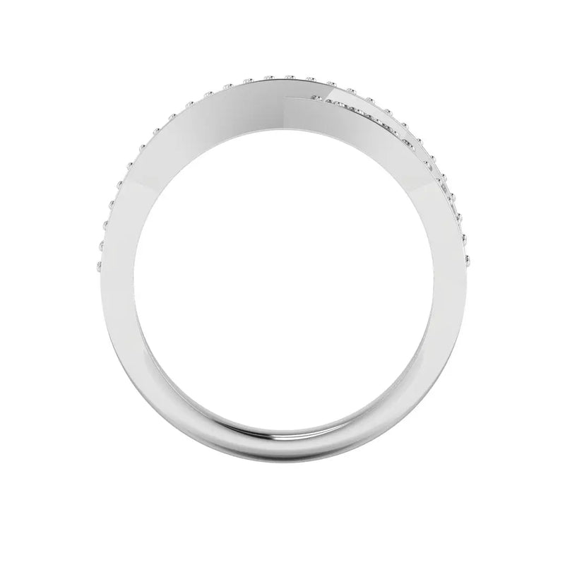 "Ciana" Crossover Pavé Diamond Eternity Ring ET67 - HEERA DIAMONDS