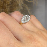 "Cireva" 1.15 Carat Round & Emerald Cut Natural Diamond Engagement Ring MDR4310