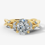 "Clandestine" Oval Cut 2.5 Carat Diamond Shoulder  18KT Yellow Gold Engagement Ring DSOC06 HEERA DIAMONDS