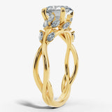 "Clandestine" Oval Cut 2.5 Carat Diamond Shoulder  18KT Yellow Gold Engagement Ring DSOC06 HEERA DIAMONDS