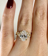 "Clandestine" Oval Cut Diamond Shoulder 2.5 Carat 18KT Yellow Gold Engagement Ring DSOC06 HEERA DIAMONDS