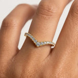 "Clara" Pave V Shape Eternity 0.40ct Diamond Ring ET42