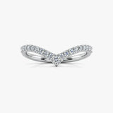"Clara" Pave V Shape Eternity 0.40ct Diamond Ring ET42
