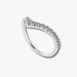 "Clara" Pave V Shape Eternity 0.40ct Diamond Ring ET42