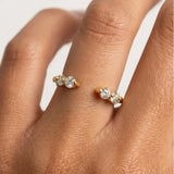 "Clio" Bubble 1.50ct Round Brilliant Diamonds Open Eternity Ring ET10