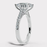 "Crussey" 5 Carat Cushion Cut Diamond Matching Bridal Set Engagement Ring HEERA DIAMONDS
