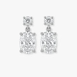 Cushion Shape Diamond Drop Earrings EDCCD