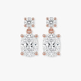 Cushion Shape Diamond Drop Earrings EDCCD