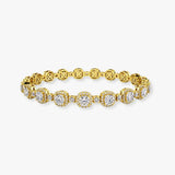 Cushion Shape Halo 12 Carat Diamond Bracelet BRHACC