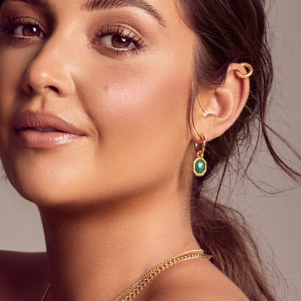 HD X JJ Revive Malachite Earrings HD X Golden Edit