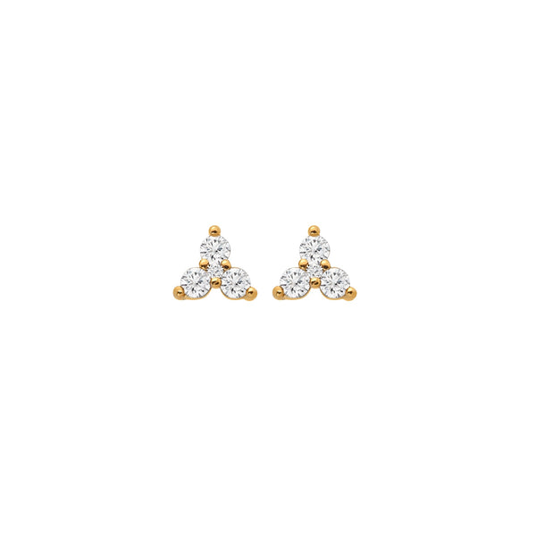 HD X JJ White Topaz Stud Earrings HD X Golden Edit