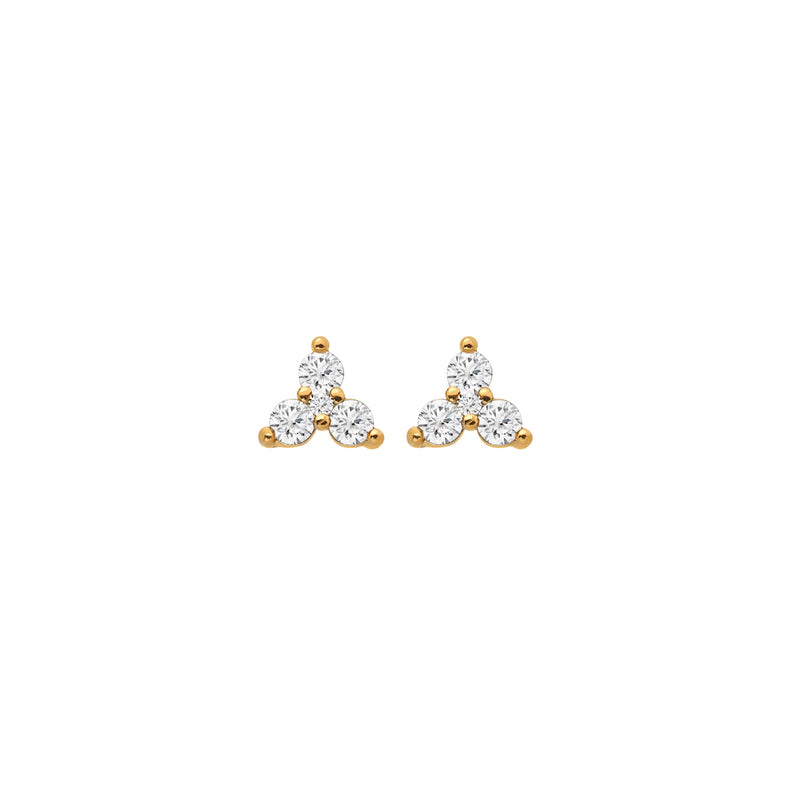 HD X JJ White Topaz Stud Earrings HD X Golden Edit