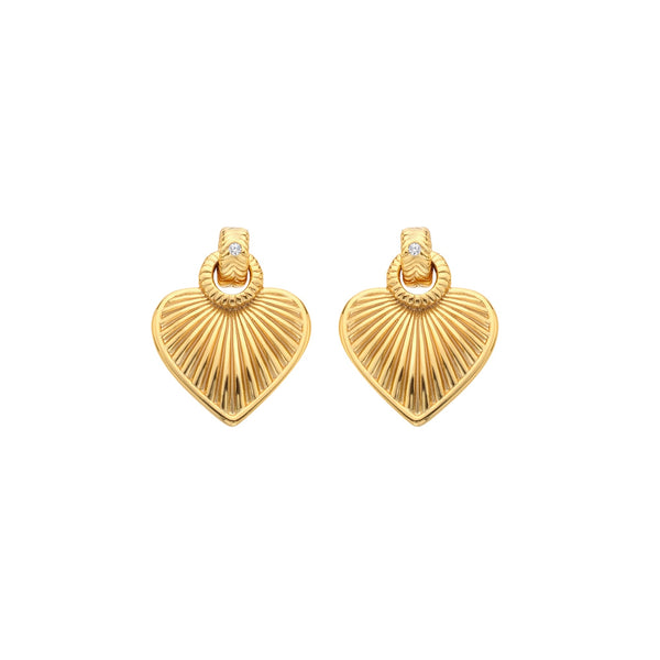 HD X JJ Essence Heart Stud Earrings HD X Golden Edit