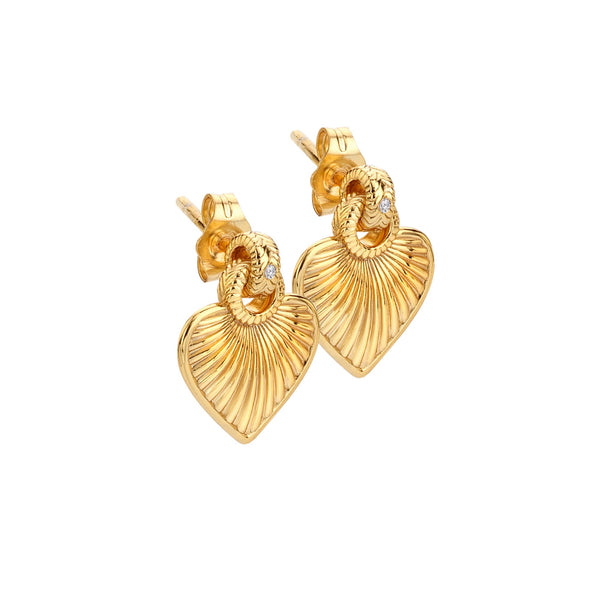 HD X JJ Essence Heart Stud Earrings HD X Golden Edit