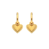 HD X JJ Essence Heart Huggie Earrings HD X Golden Edit