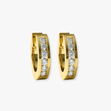 DIAMOND 0.36 CARAT CHANNEL SETTING HOOP EARRINGS