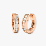DIAMOND 0.36 CARAT CHANNEL SETTING HOOP EARRINGS