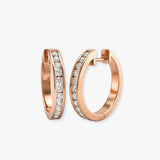 DIAMOND 0.53 CARAT CHANNEL SETTING HOOP EARRINGS
