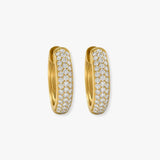 DIAMOND 0.69 CARAT PAVE SETTING HOOP EARRINGS