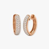 DIAMOND 0.69 CARAT PAVE SETTING HOOP EARRINGS