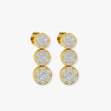 DIAMOND 1.01 CARAT CLUSTER DROP EARRINGS