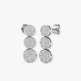 DIAMOND 1.01 CARAT CLUSTER DROP EARRINGS