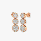 DIAMOND 1.01 CARAT CLUSTER DROP EARRINGS