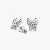 DIAMOND BUTTERFLY STUD EARRINGS