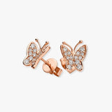 DIAMOND BUTTERFLY STUD EARRINGS