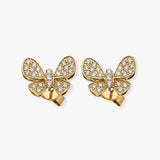 DIAMOND BUTTERFLY STUD EARRINGS