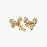 DIAMOND BUTTERFLY STUD EARRINGS