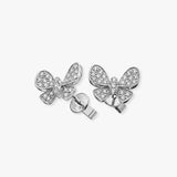 DIAMOND BUTTERFLY STUD EARRINGS