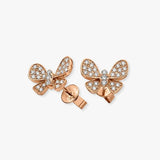 DIAMOND BUTTERFLY STUD EARRINGS