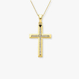 DIAMOND CHANNEL SETTING CROSS PENDANT