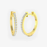 DIAMOND CLAW SET HOOP EARRINGS LM JEWELLERY