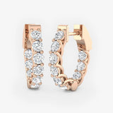 DIAMOND 2.04 CARAT CLAW SETTING HOOP EARRINGS
