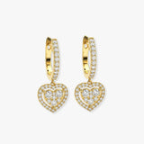 DIAMOND CLUSTER AND HALO DROP EARRINGS